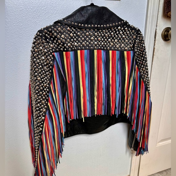 Alice + Olivia Cody studded leather jacket - Picture 8 of 13